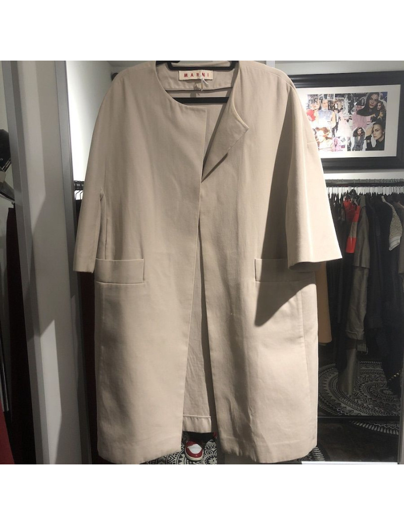 Manteau MARNI gris T44it en coton