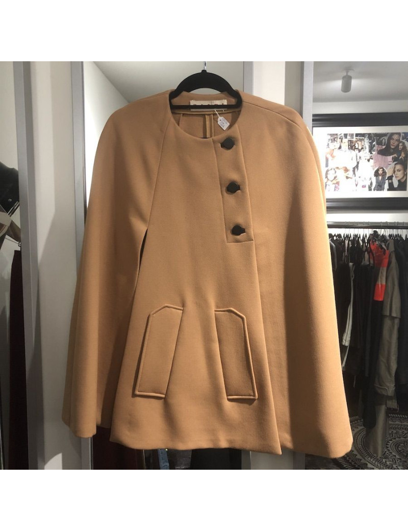 Cape MARNI camel T42it laine vierge