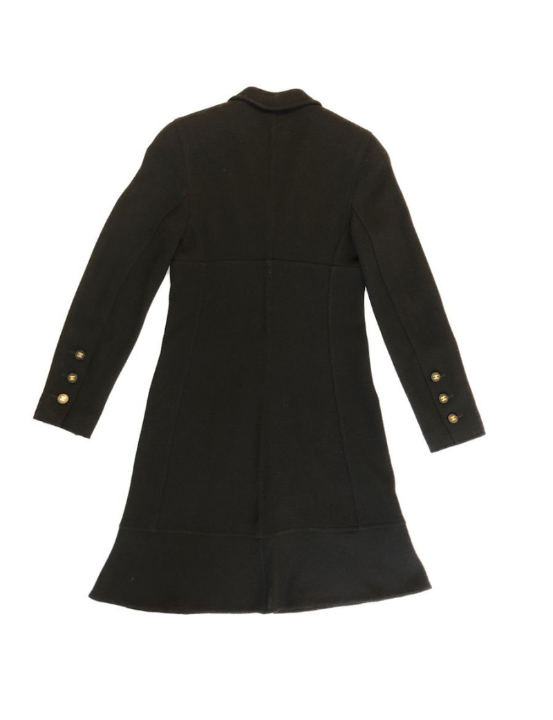 Veste longue Chanel noire
