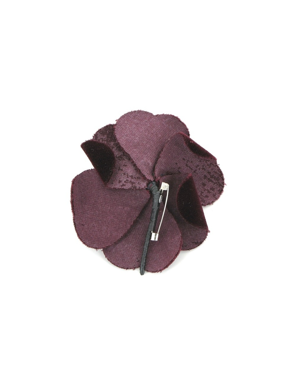 Broche CHANEL en velours pourpre 