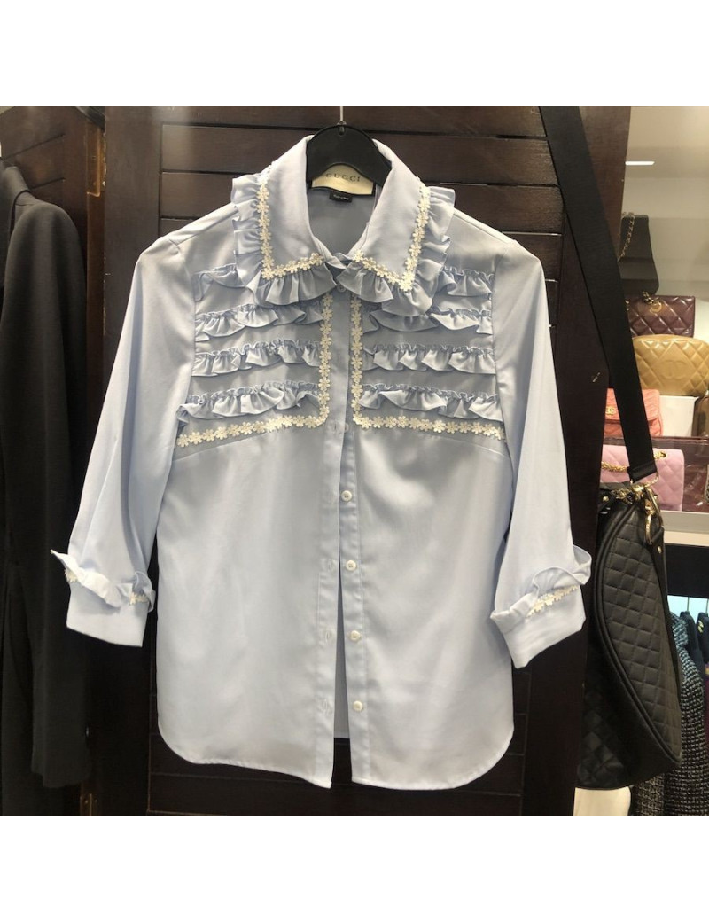 Blouse  T.S GUCCI bleu ciel 