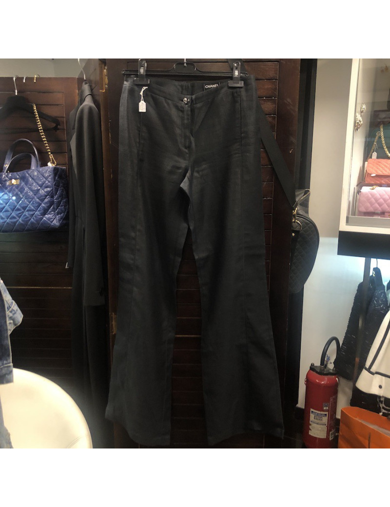 Pantalon CHANEL T 38   BLEU NUIT  ? NON ,?