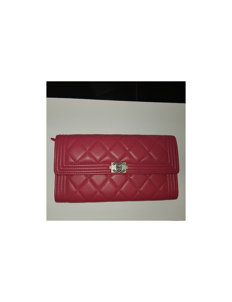 Portefeuille 2.55 CHANEL cuir fuschia 