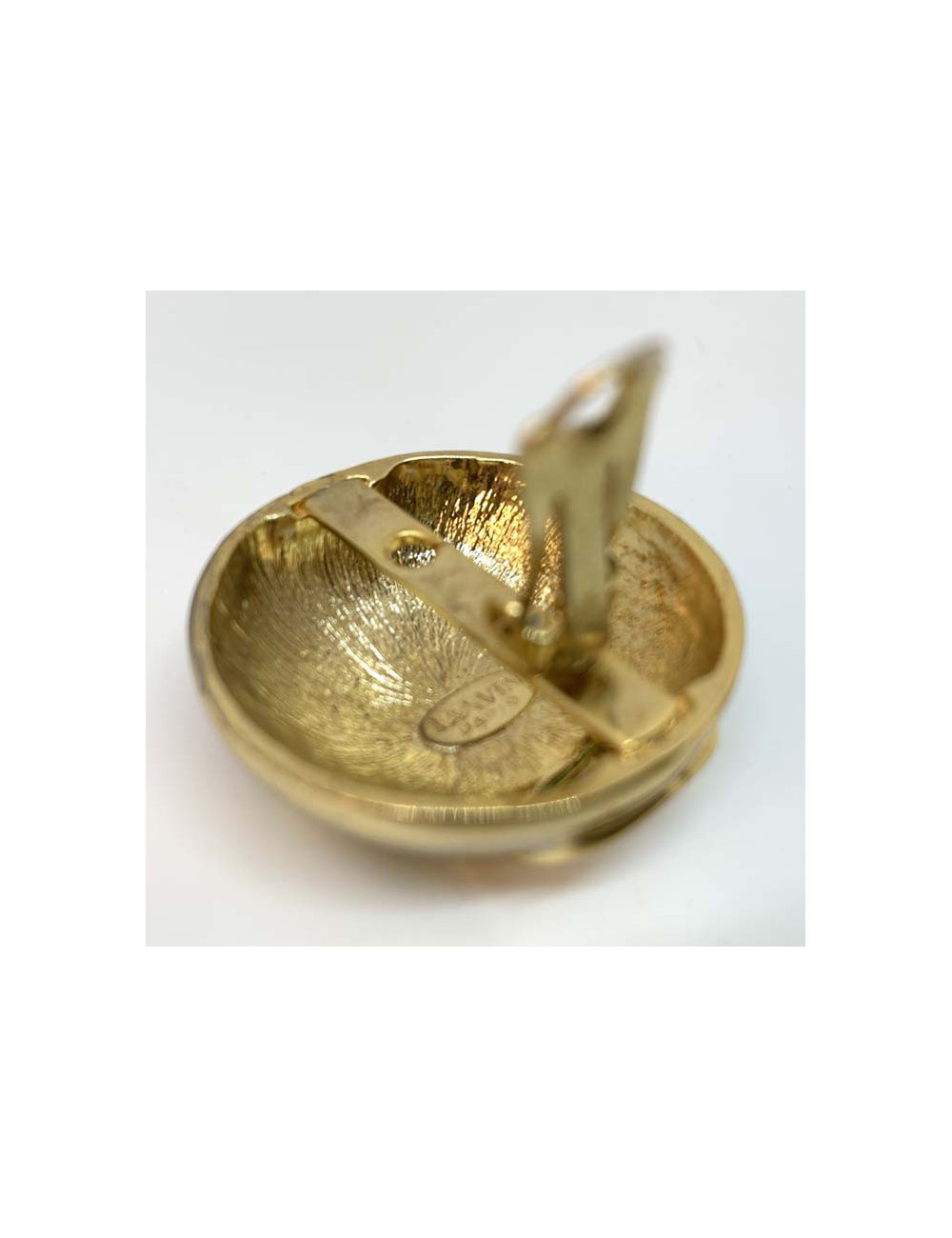 Boucles d'oreille clips LANVIN formes géométriques Vintage