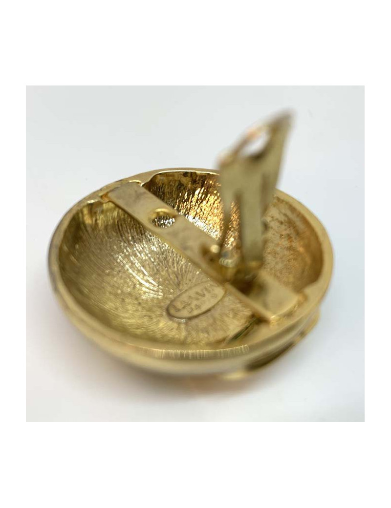 Boucles d'oreille clips LANVIN formes géométriques Vintage