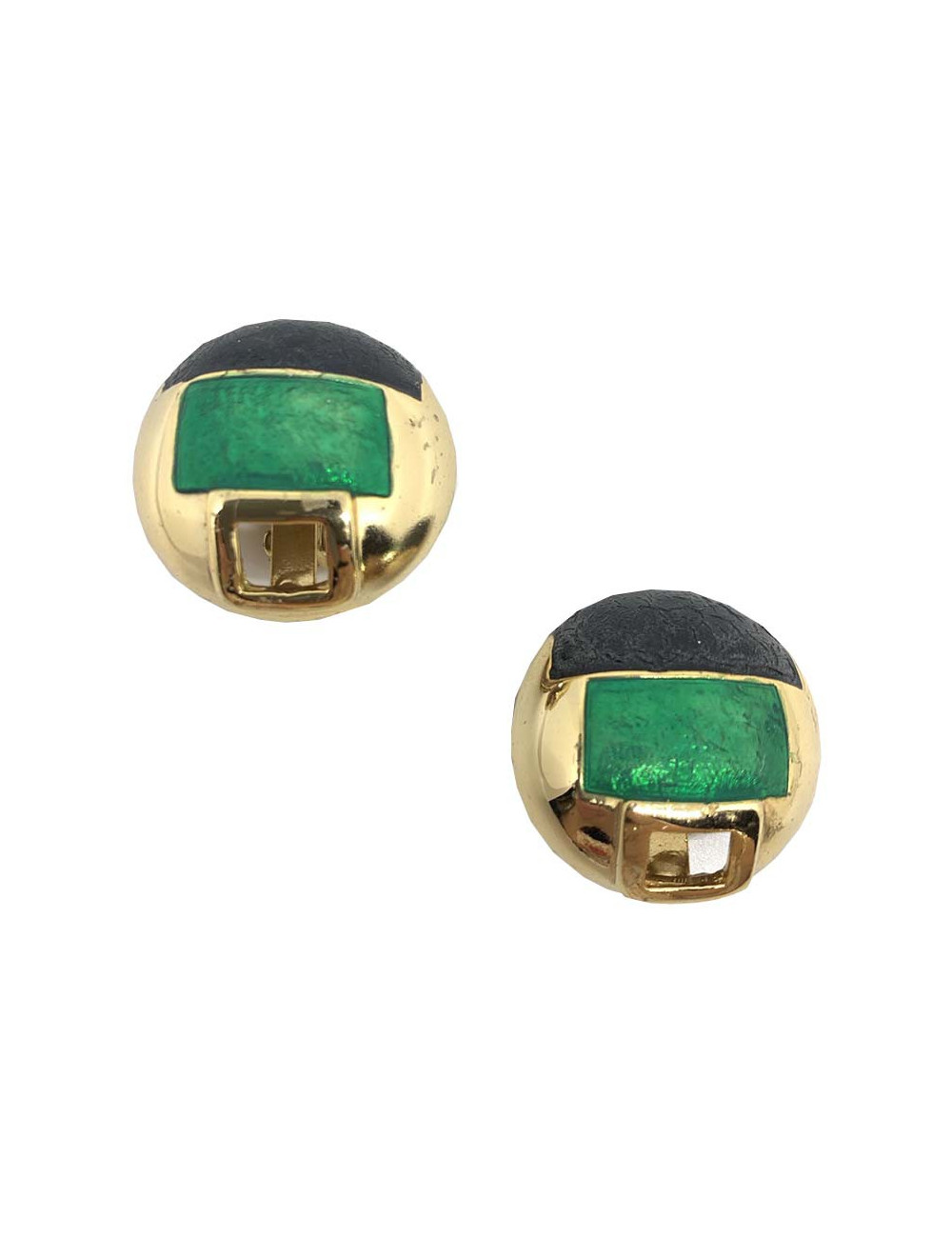 Boucles d'oreille clips LANVIN formes géométriques Vintage