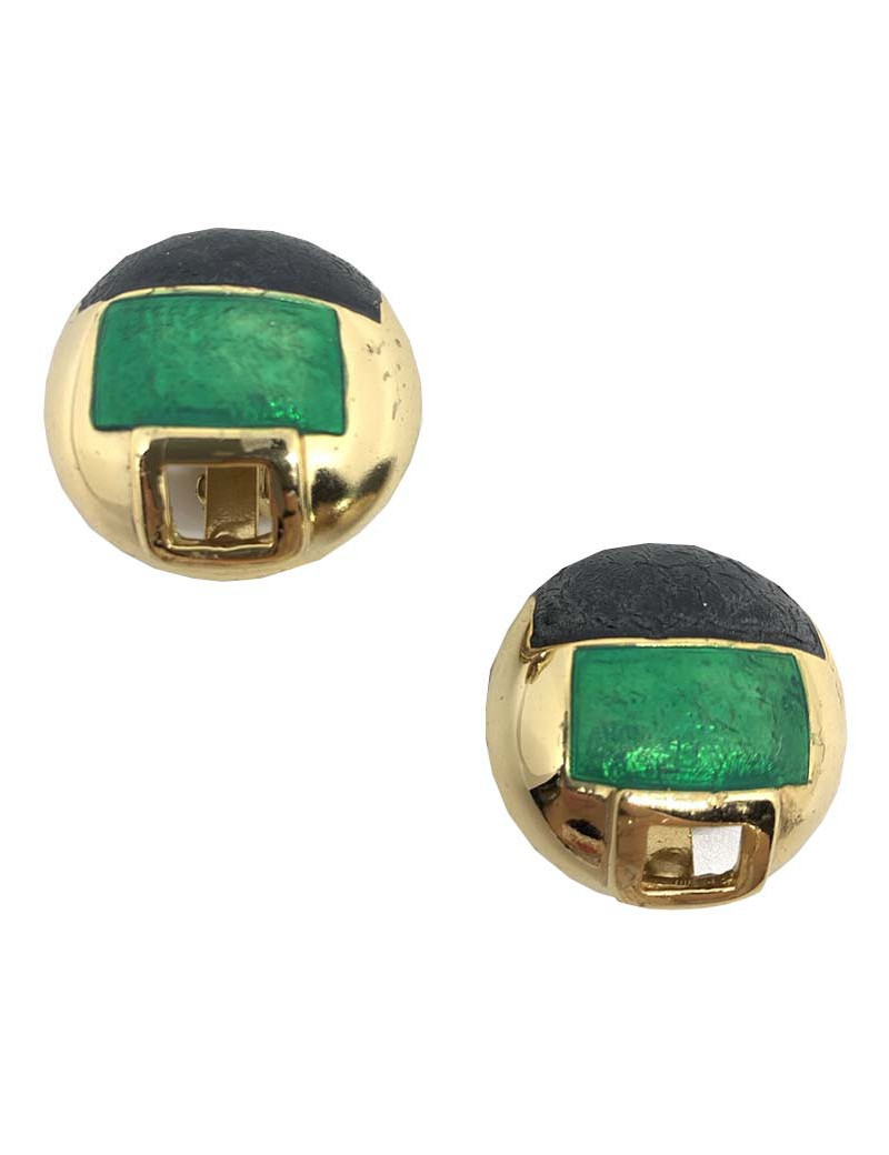 Boucles d'oreille clips LANVIN formes géométriques Vintage