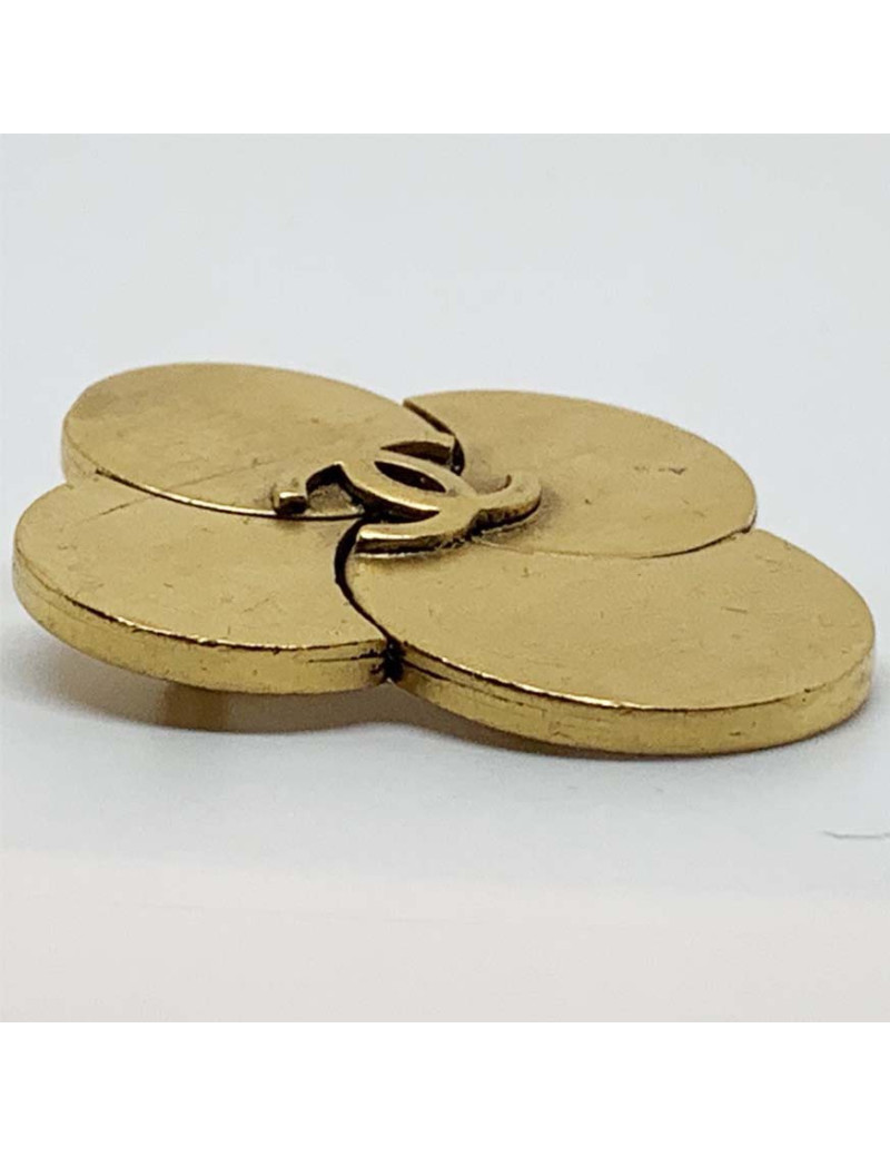 CHANEL Broche vintage dorée CC