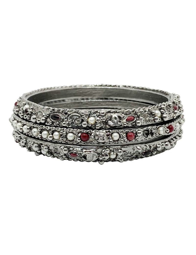 3 Bracelets CHANEL métal argenté
