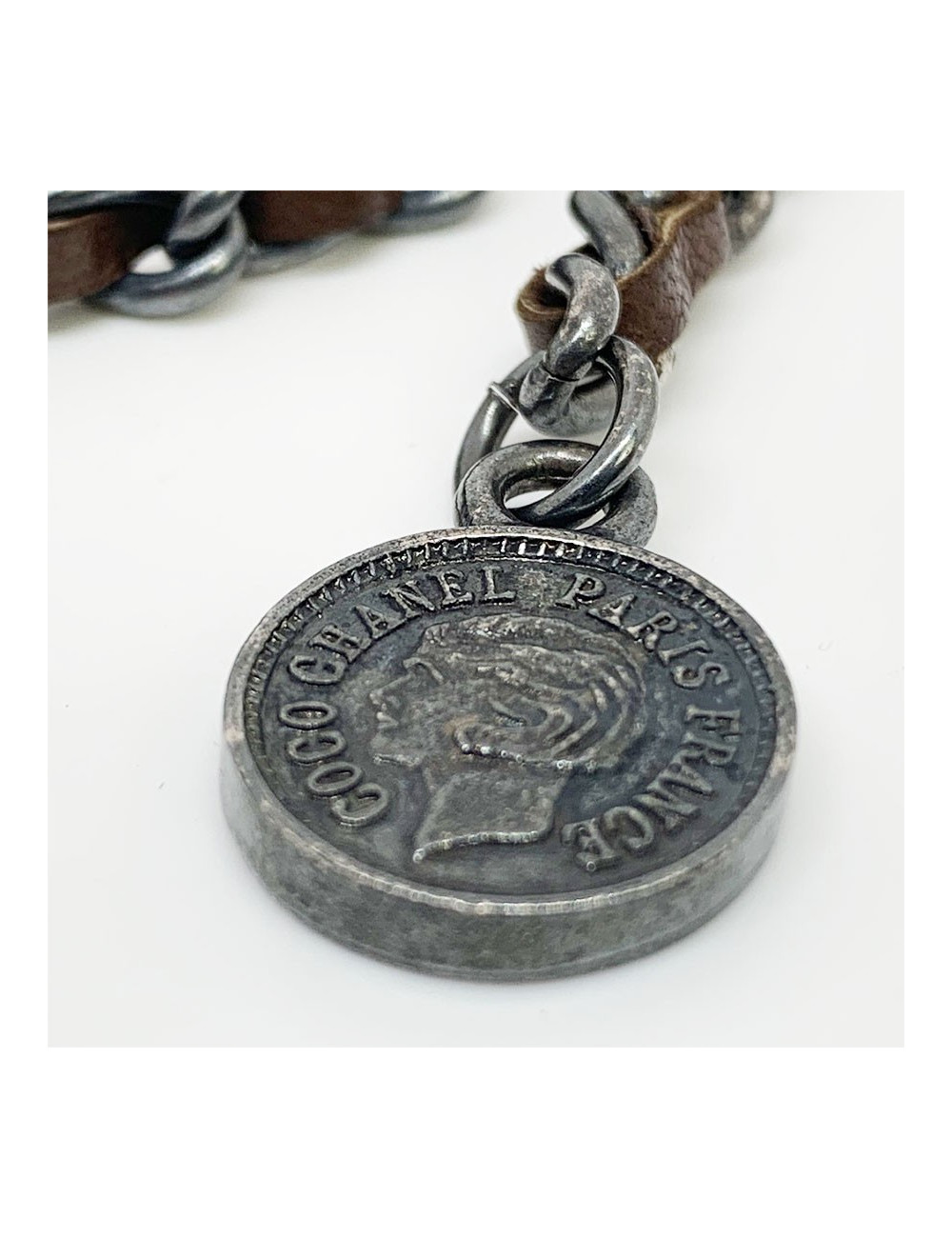 Ceinture CHANEL chaine entrelacée de cuir