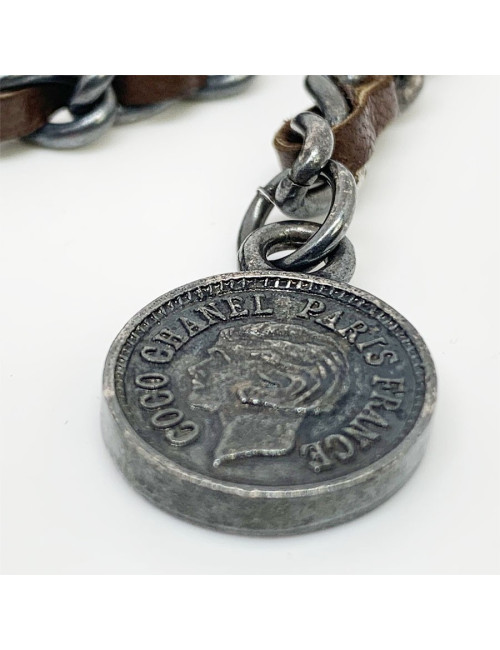 Ceinture CHANEL chaine entrelacée de cuir