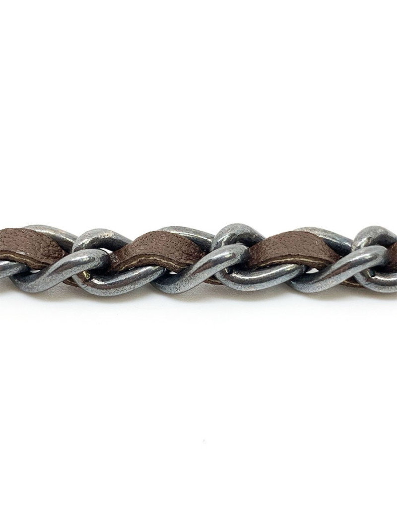 CHANEL ceinture chaîne entrelacée de cuir