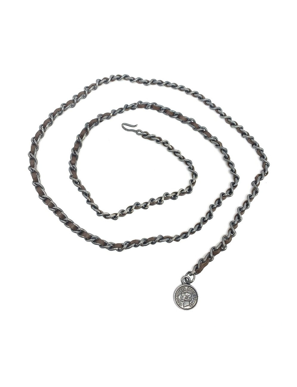 Ceinture CHANEL chaine entrelacée de cuir