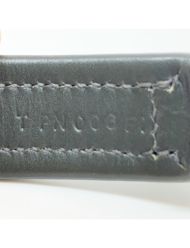 Bracelet vert HERMES en veau, toile et laiton