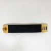 Bracelet Kelly Dog cuir noir et métal doré