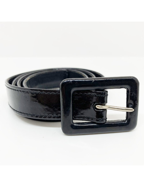 xxx (pas de fournisseurs) Ceinture vernie CHANEL cuir noir Vintage T70 
