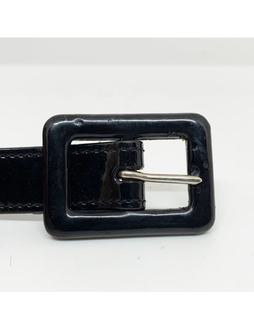 xxx (pas de fournisseurs) Ceinture vernie CHANEL cuir noir Vintage T70 