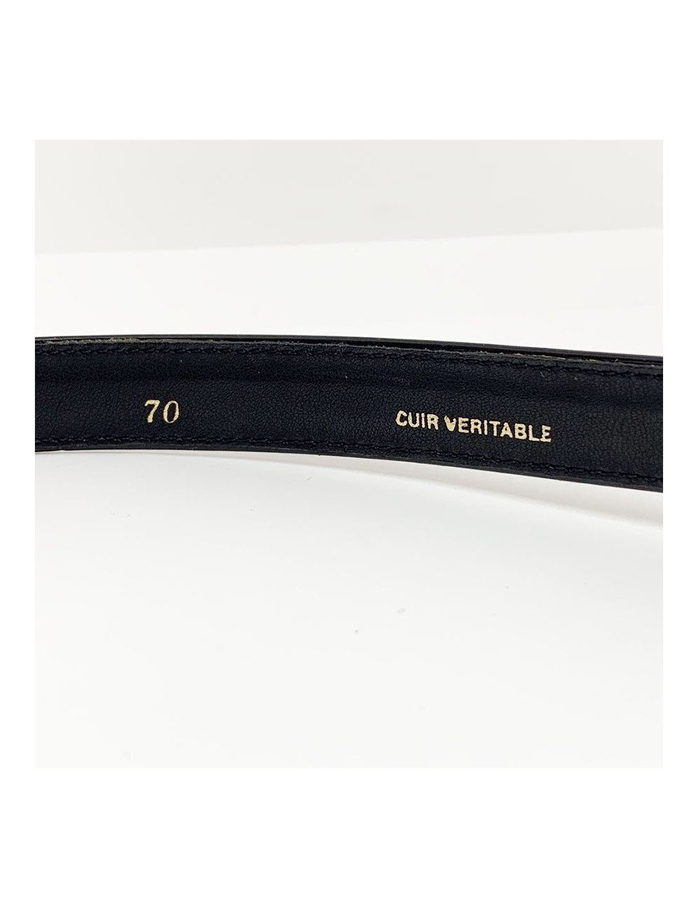 xxx (pas de fournisseurs) Ceinture vernie CHANEL cuir noir Vintage T70 