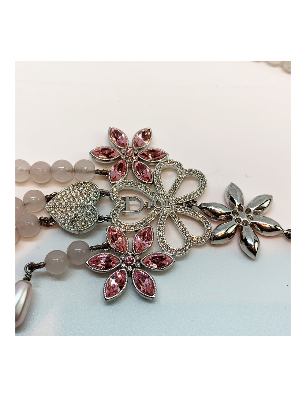 Sautoir DIOR rose multirangs