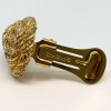 Boucles d'oreille clips C DIOR en cordages dorés Vintage