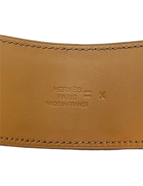 Manchette collier de chien HERMES lezard lisse etrusque