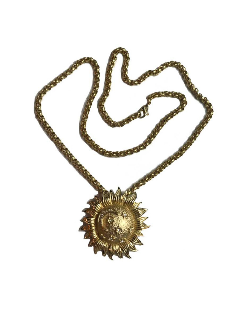 xxx Collier broche CHRISTIAN DIOR soleil