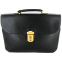Bag CHRISTIAN DIOR black leather and jewellery gold metal