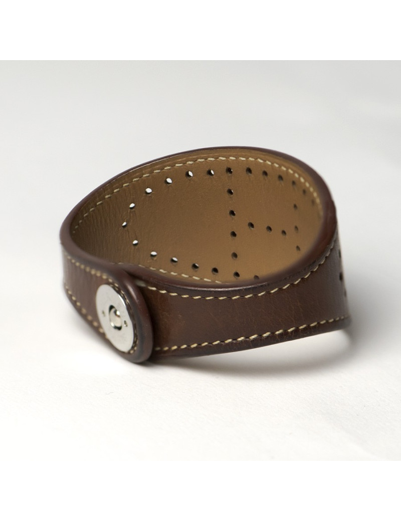 HERMES Eclipse Bracelet in Brown Barénia - Vintage Certified Occasion