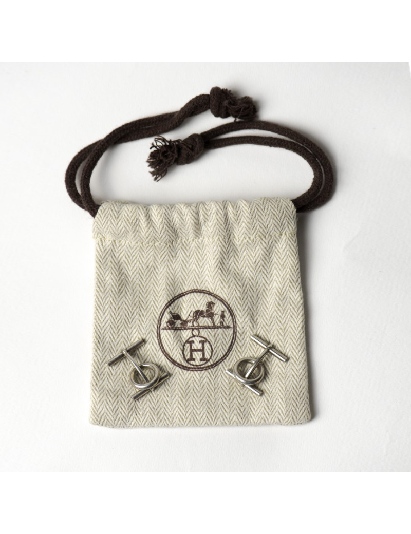 Boutons de manchette HERMES argent 925