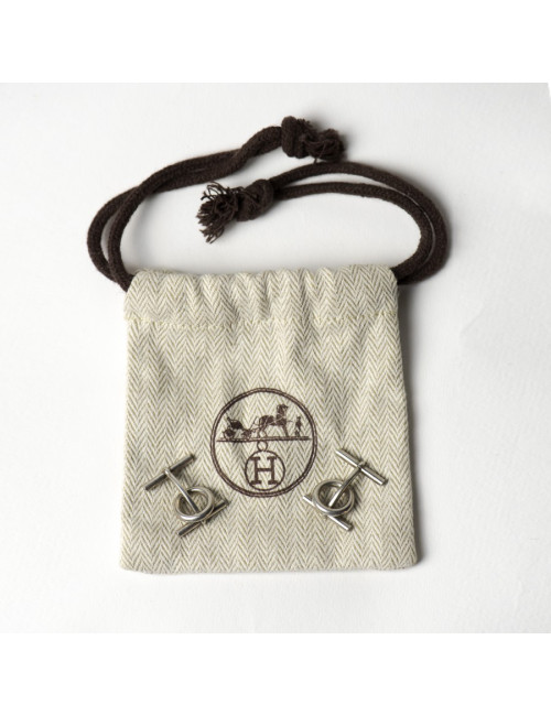 Boutons de manchette HERMES argent 925