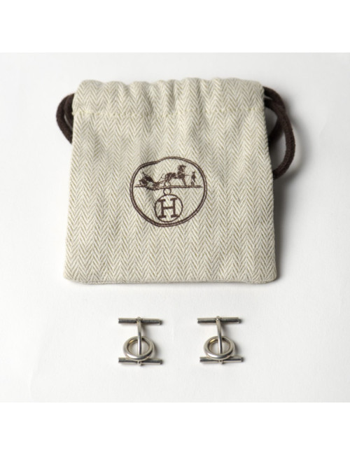 Boutons de manchette HERMES argent 925