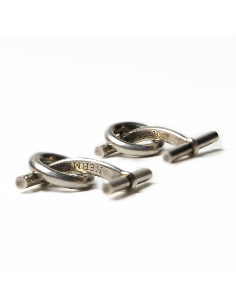 Boutons de manchette HERMES argent 925