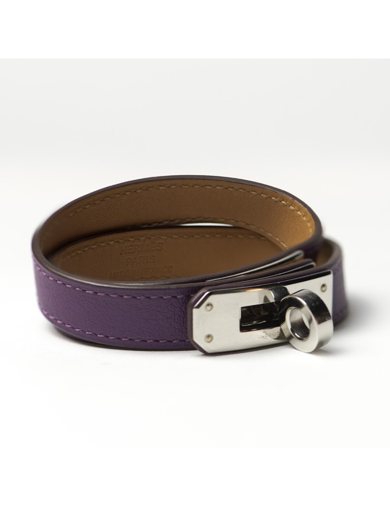 Bracelet HERMES Kelly double tour violet