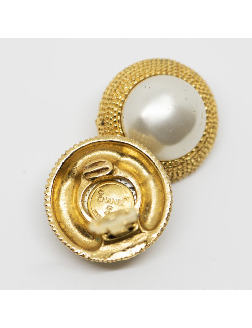 Clips CHANEL perles nacrées