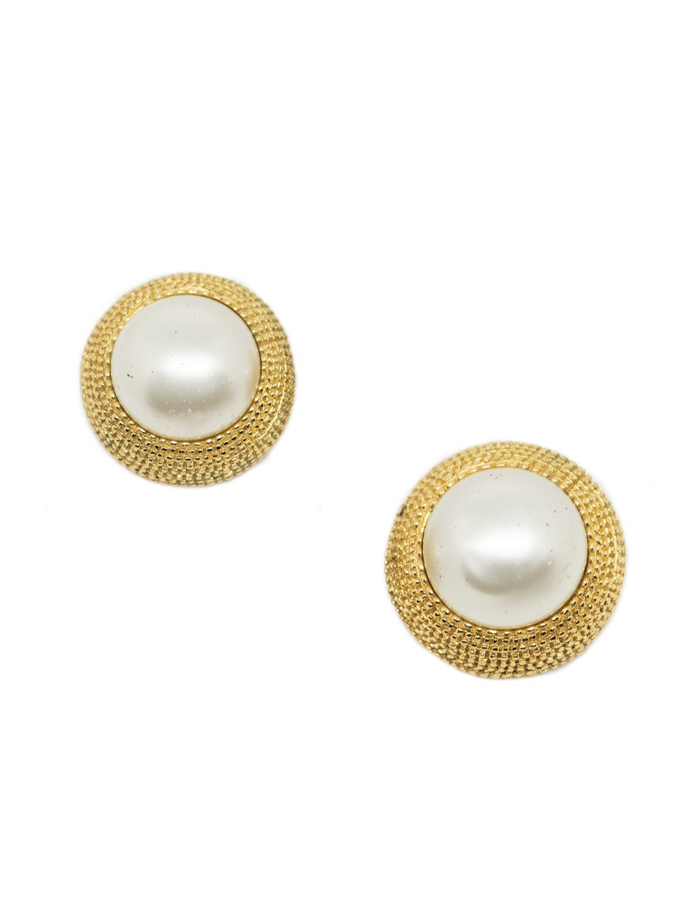 Clips CHANEL perles nacrées