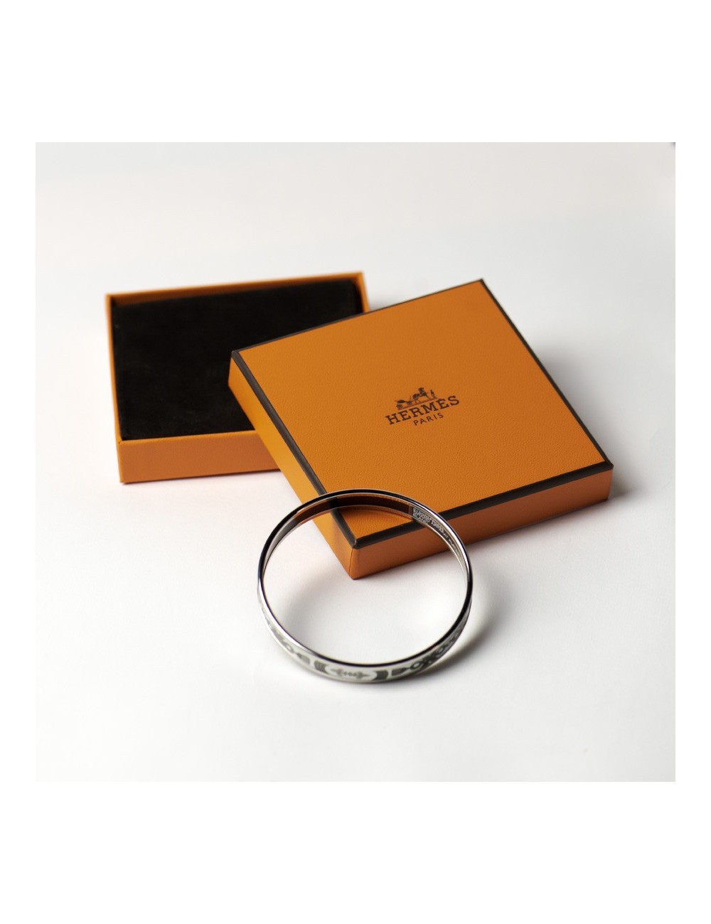 Bracelet HERMES émail argent PM 