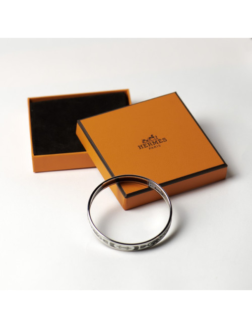 Bracelet HERMES émail argent PM 