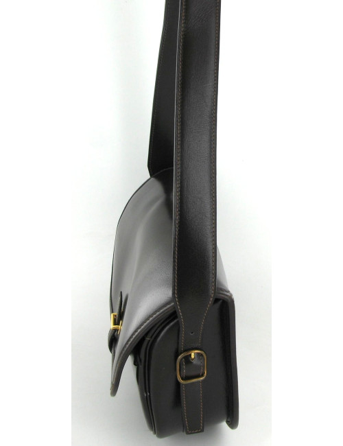 Sac HERMES COLLECTOR Balle de Golf en cuir marron foncé