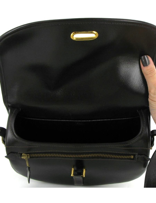 Sac HERMES COLLECTOR Balle de Golf en cuir marron foncé