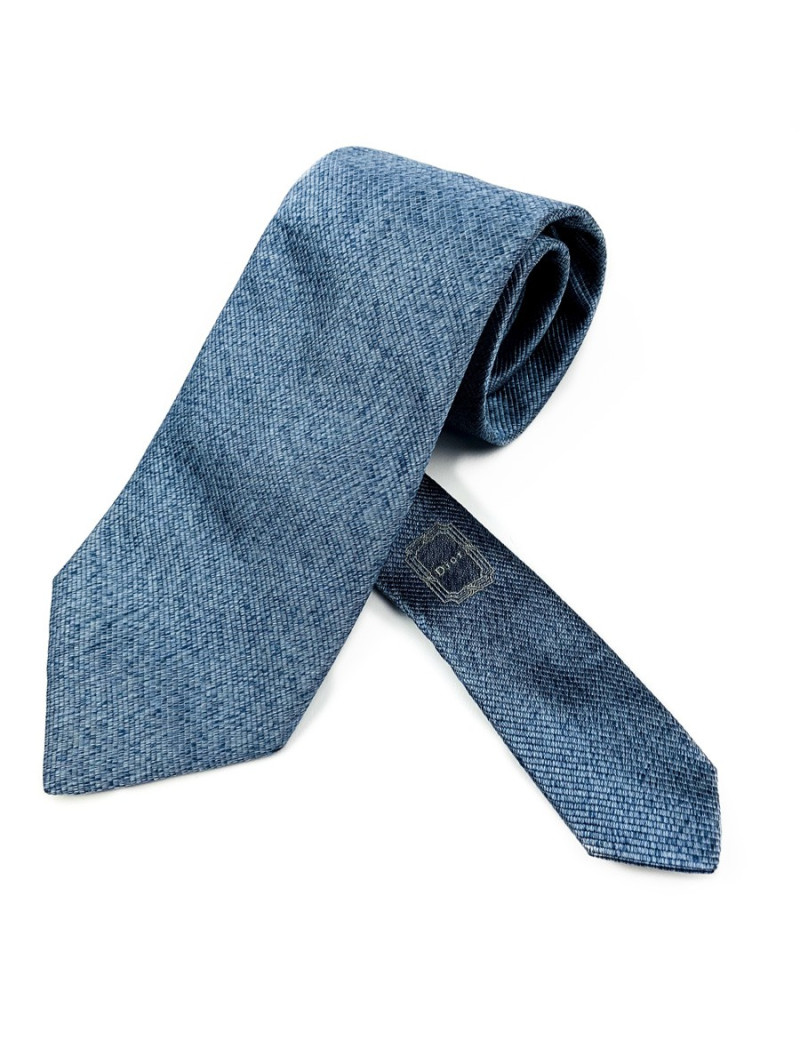 Cravate bleue CHRISTIAN DIOR en soie