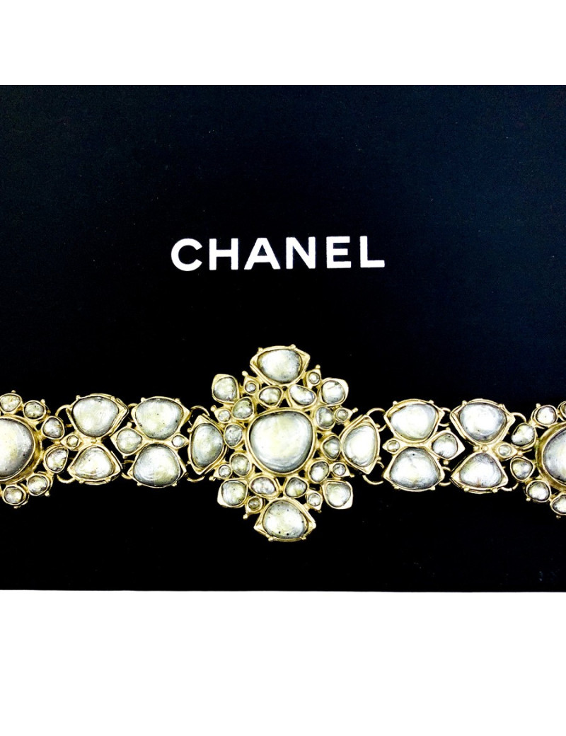 Ceinture CHANEL pâte de verre Métiers d'art "PARIS-BOMBAY"