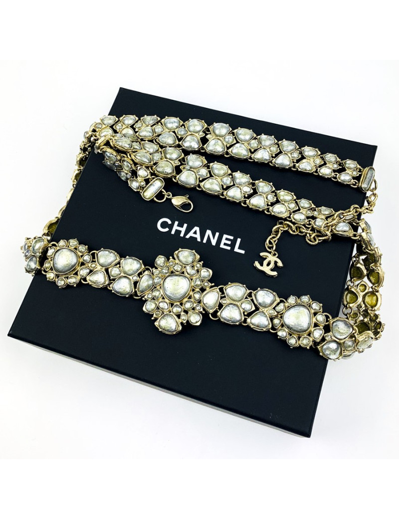 Ceinture CHANEL pâte de verre Métiers d'art "PARIS-BOMBAY"