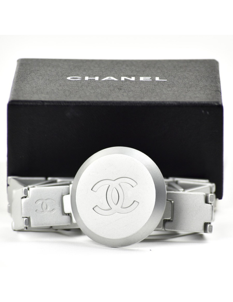xxx Ceinture argentée  CHANEL CC