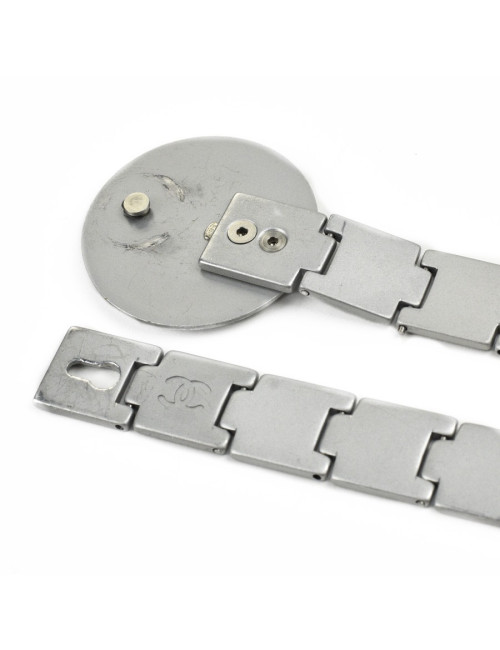 xxx Ceinture argentée  CHANEL CC