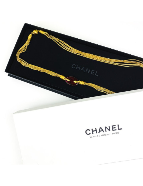 Sautoir CHANEL par Goossens pâte de verre