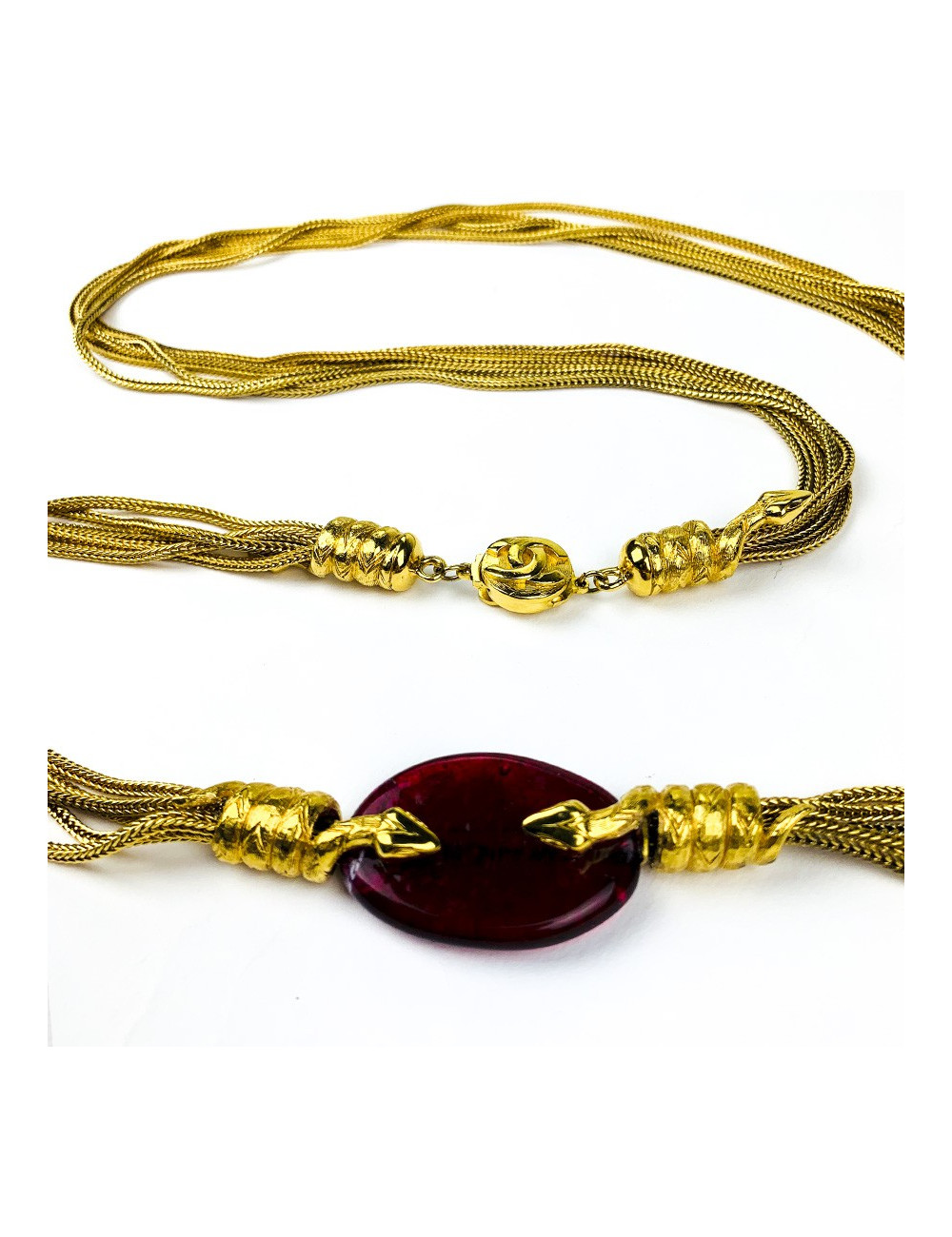 Sautoir CHANEL par Goossens pâte de verre