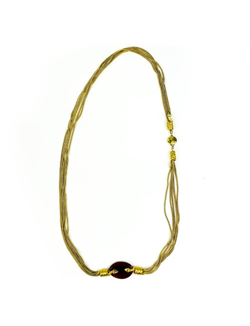 CHANEL Sautoir vintage pâte de verre par Goossens 