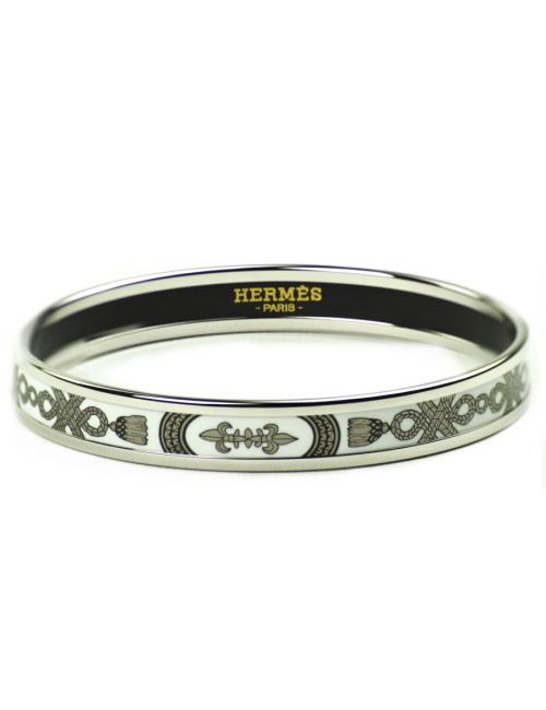 Bracelet HERMES émail argent PM 