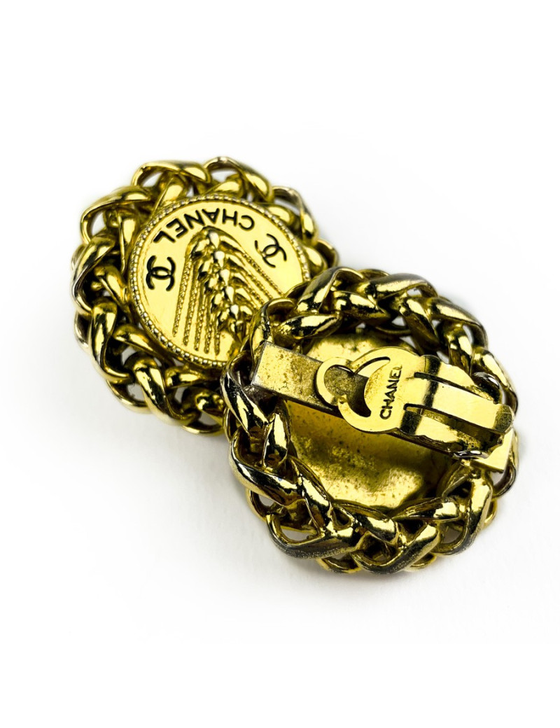 Clips d'oreille CHANEL épi de blé