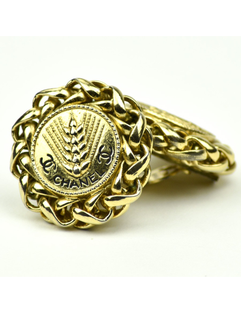 Clips d'oreille CHANEL épi de blé